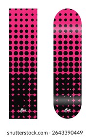 Abstract Modern Art Curve Lines Geometrical Background Pattern
Oil Spill Halftone dots
Fingerboard Skateboard Deck Graphics Design Preview Mockup Template