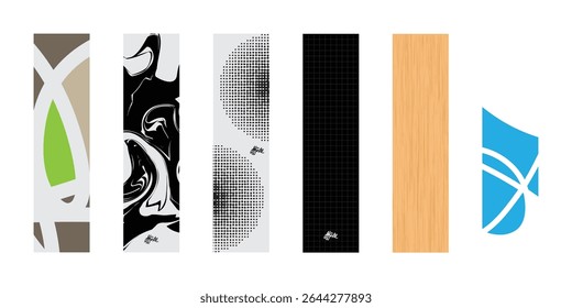 Abstract Modern Art Curve Lines Geometrical Background Pattern Shapes Texture
Ireland Marble Wood 
Fingerboard Skateboard Deck Graphics Design Preview Mockup Template