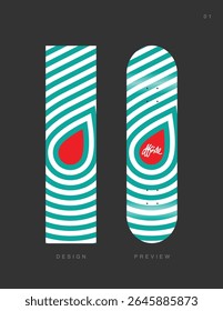 Abstract Modern Art Curve Lines Shape Geometrical Background Pattern
Fingerboard Skateboard Deck Graphics Design Preview Mockup Template