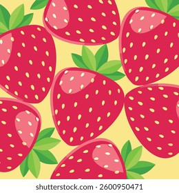 Abstract Modern Art Depicting Stylized Strawberries