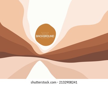 abstract modern art full moon in sand dune with line and curve can be use for notebook cover technology advertisement  presentation box art website template vector eps.