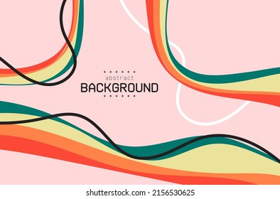 abstract modern art raibow flow line liquid theme on pink background can be use for notebook cover advertisement poster  label food and beverage technology product design vector eps.