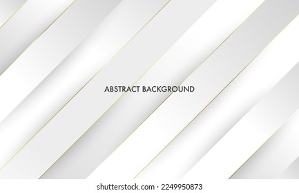 Abstract modern arts white with golden lines background, Luxury design