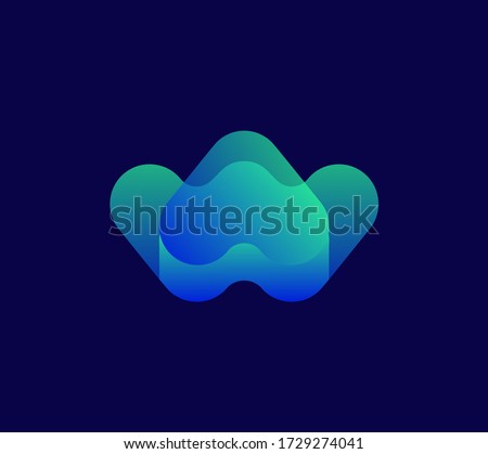 Abstract modern AW or WA logo concept. Vector design template.