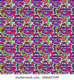 Abstract modern backdrop with hand drawn seamless pattern for your creative design