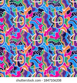 Abstract modern backdrop with hand drawn seamless pattern for your creative design
