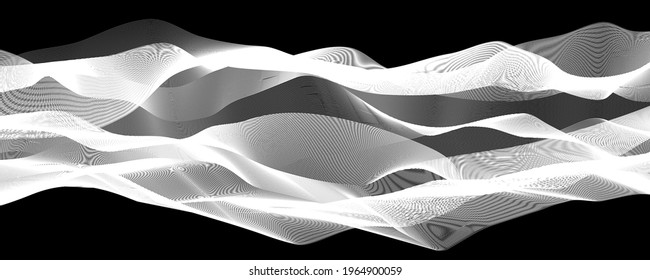 Abstract modern backgound. Waves line wallpaper. Vector mountains 