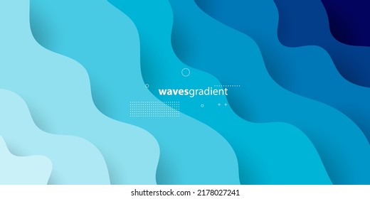 Abstract Modern Background with 3D Motion Waves Fluid Liquid Element and Gradient Color