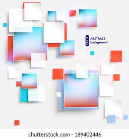 Abstract modern background with 3d squares