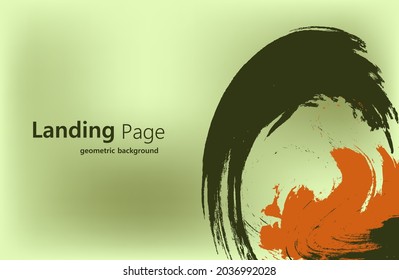 abstract modern background. autumn template. vector illustration. green and orange background.