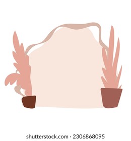 Resumen de los antecedentes modernos. Fondos con formas de equilibrio geométrico. La decoración de las paredes de Boho. Afiches con formas abstractas, vector