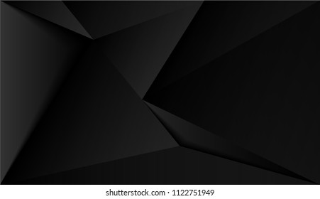 Abstract .Modern Background. Black Polygon . Vector