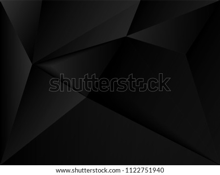 Abstract .Modern background. Black polygon . vector