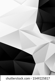 Abstract .Modern background. black-white  polygon background. vector.