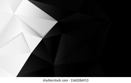 Abstract .Modern background. black-white  polygon background. vector.
