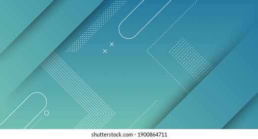 Abstract Modern Background with Blue Gradient Pastel Color and Square Shape Element