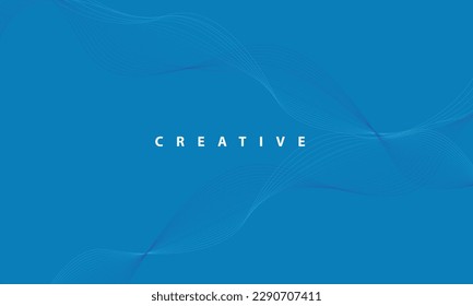 estilo de estilo circular de línea azul de fondo moderno abstracto