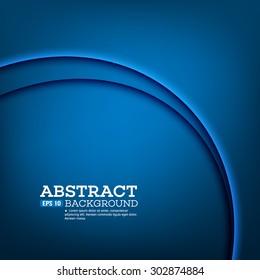 Abstract modern background with blue waves. EPS 10
