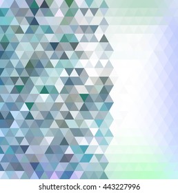 Abstract modern background with blue and white triangles