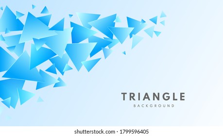 Resumen de fondo moderno con elementos triangulares 3d azul brillante y espacio de copia para el texto. Ilustración del vector