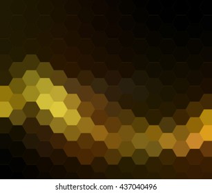 Abstract modern background with brown and gold polygons
