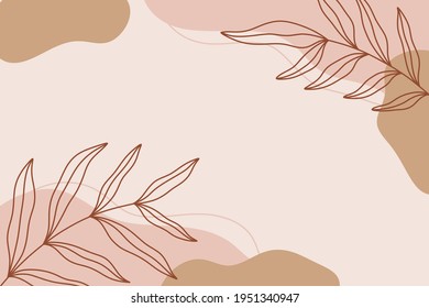 Abstract modern background with brown leaves