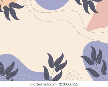 Abstrakter moderner Hintergrund mit braunen Blättern Farben.Hintergrund mit Platz für Text. Blumenbanner-Vorlage.