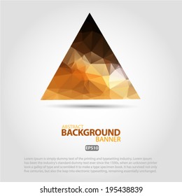 Abstract  modern background with brown triangle object Vector EPS 10 illustration.