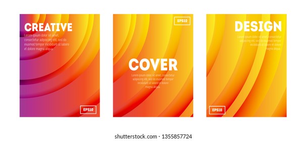 Abstract modern background. A collection of colorful covers. 