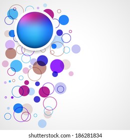 Abstract modern background with colored circles