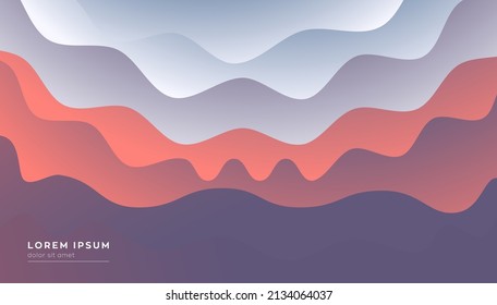 Resumen del fondo moderno con una colorida ola dinámica. Ilustración vectorial de patrón para banner, fondo, afiche. 