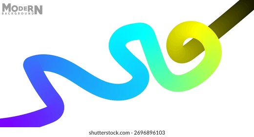 Abstract Modern Background with Colorful Gradient Wavy Line Design Element