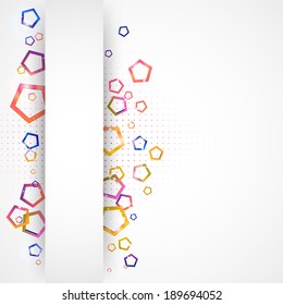 Abstract modern background with colorful hexagons