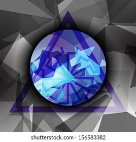Abstract modern background cosmic hipster crystal