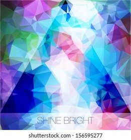 Abstract modern background cosmic hipster crystal