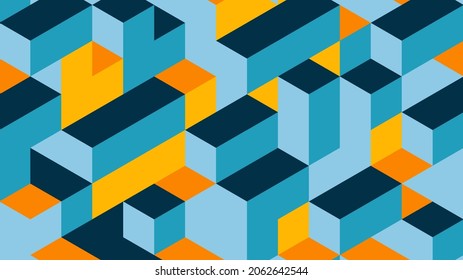 Abstract Modern Background with Cube Element and Pastel Color