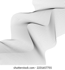 Abstract modern background, curved lines, create the effect of an optical illusion and will successfully complement your design