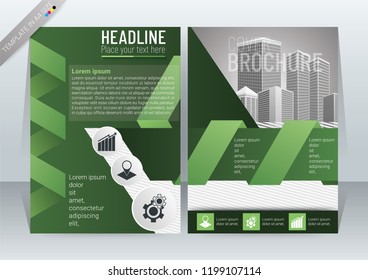 Abstract Modern Background Design, Business Brochure Template, Flyer, Poster, Annual Report, Booklet, Front and back, CMYK Color mode, in A4 Size, vector illustration