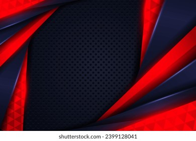 Abstract Modern Background Design with Red and Dark Blue Color