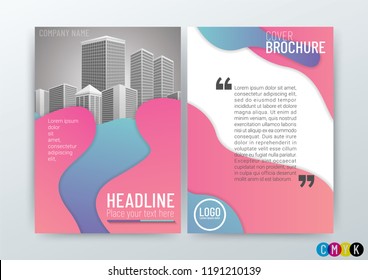 Abstract modern Background Design Template, Business Brochure, Flyer Layout, Poster, Magazine, Annual Report,  booklet, Front and back, Gradients Color Style CMYK in Size A4, vector illustration