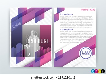 Abstract modern Background Design Template, Business Brochure, Flyer Layout, Poster, Magazine, Annual Report, Front and back, CMYK Color in Size A4, vector illustration