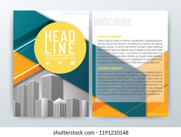 Abstract modern Background Design Template, Business Brochure, Flyer Layout, Poster, Magazine, Annual Report, Front and back, CMYK Color, vector illustration