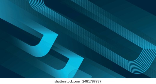 Fondo moderno Abstractas con capa superpuesta diagonal. Formas geométricas de degradado azul brillante. Formas dinámicas. Concepto de tecnología futurista.Vector