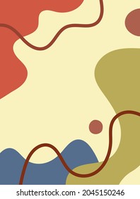 Resumen de fondo moderno dibujado a mano. Plantilla vertical para el diseño. Ilustración vectorial.