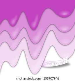 Abstract modern background with a dripping pink paint