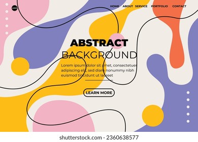 Abstract modern background elements dynamic fluid shapes compositions of colored spots