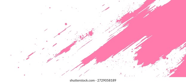 Fondo moderno Abstractas con trazos de pincel diagonales en negrita rosa