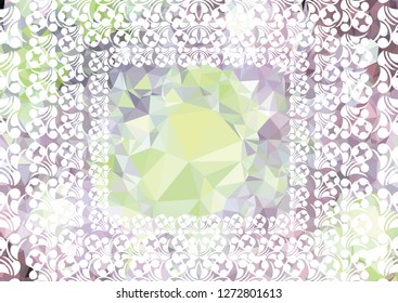 Abstract modern background with floral elements