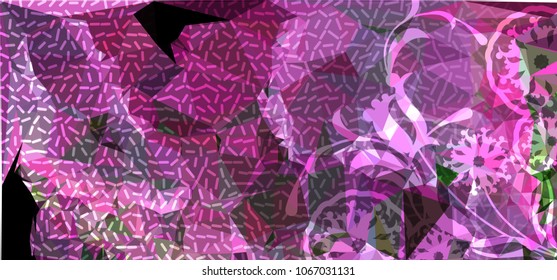 Abstract modern background with flower pattern. vector clip art.