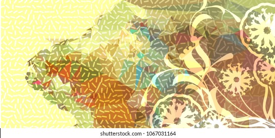 Abstract modern background with flower pattern. vector clip art.
